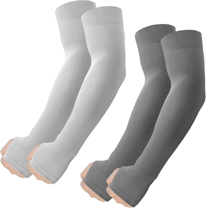 ROXUN Arm Sleeves with Thumb Hole, Cooling UV Protection Compression Tattoo Cover Up for Men/Women - Image 1